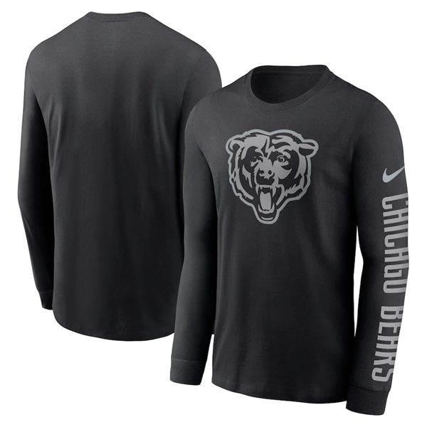 Men's Black Chicago Bears Long Sleeve T-Shirt